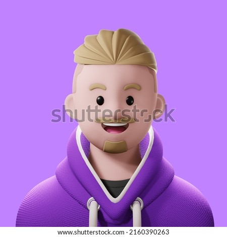 3d render simple human avatar