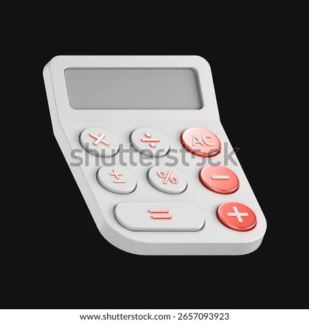 3d render of a simplified calculator