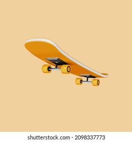 3d Render Skate Board Perspective View