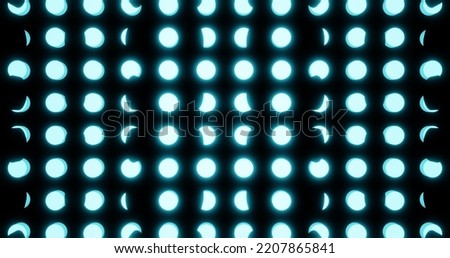 3d render with small distorted blue circles