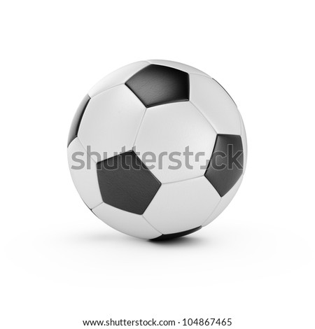 3d render of soccer ball isolated on white background