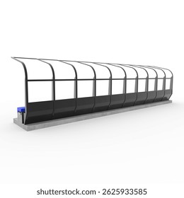 3d render Soccer Bench design element Furniture