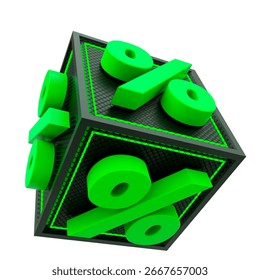 3d render social media panel 