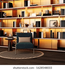 3d Render Sofa Book Shelf Stock Illustration 1628548033 | Shutterstock