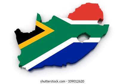 3d Render South African Map Colors Stock Illustration 339012620 ...