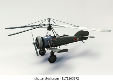 3D render of soviet autogyro TsAGI A-4
