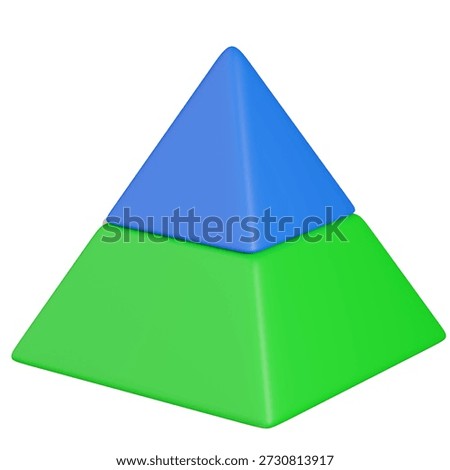 3D render splite Pyramid Diagram icon 