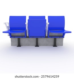3d render Stadium Seats design element. Furniture