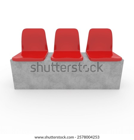3d render Stadium Seats design element. Furniture