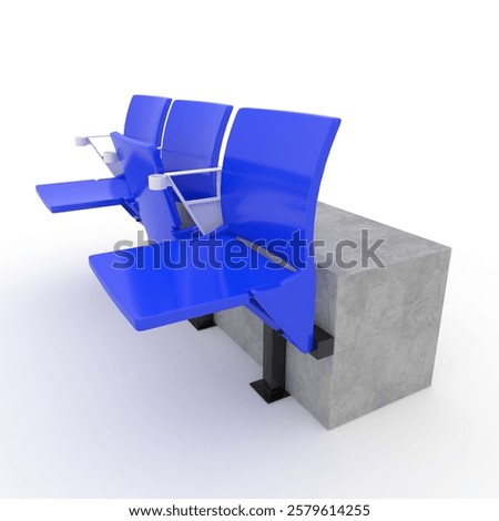 3d render Stadium Seats design element. Furniture