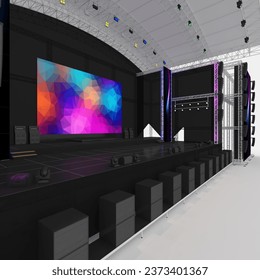 3d Render Stage 13 Music