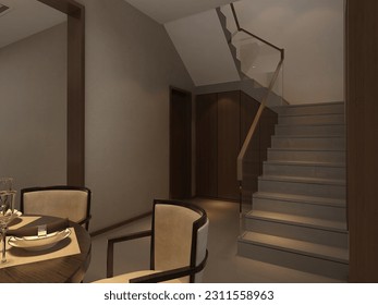 3D Render - Stairs - Common View