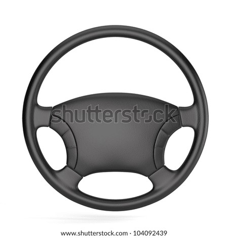 3d render of steering wheel isolated