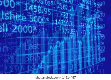 3d Render Stock Market Graph With Going Up Arrow