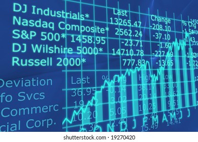 3d Render Stock Market Graph With Going Up Arrow