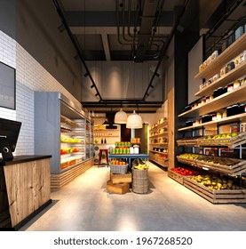 3d render of supermarket grocery shop - Powered by Shutterstock