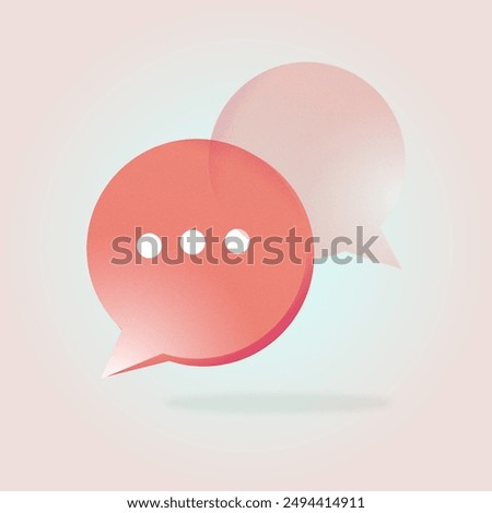 3d render talk chat bubbles coment app icon chat