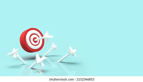 3d render target goal aim strategy success business competition illustration achievement marketing.aim at a goal, increase motivation, a way to achieve a goal concept. motivation challenge career icon