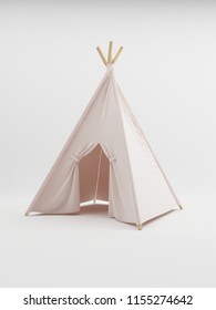 3d render of a tent for children's room
