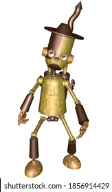 3d Render Of A Toon Tin Man