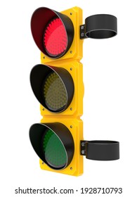 
3d Render Of Traffic Light Isolated On White Background