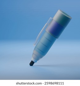 3D render of a transparent stacking pencil. Features removable and reassembleable pencil tips for convenient writing. Perfect for school, office, and stationery-themed visuals