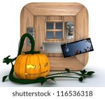 3D render of a Trick or Treat Jack o lantern