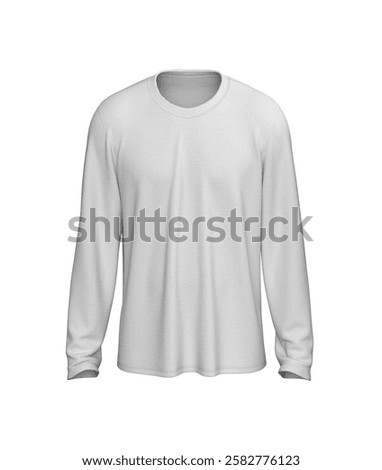 3D Render T-Shirt LS Round Neck Front