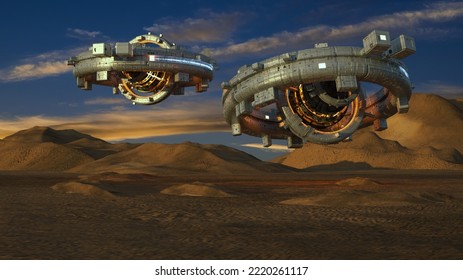 3d Render Ufo Alien Spaceship