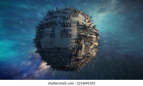 3d render. UFO spaceship alien