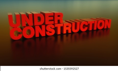 3d Render Under Construction Text Floor Stock Illustration 1535592527 ...