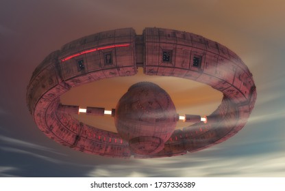 3d render. Unidentified flying object