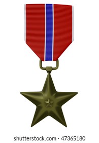 3d Render US Bronze Star Medal