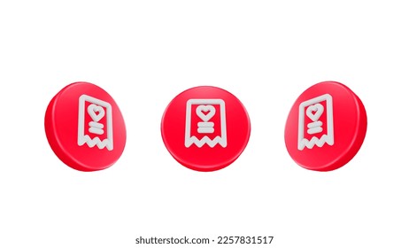 3D Render Valentine With qr code Icon For UI UX Web Mobile App Social Media Promotion