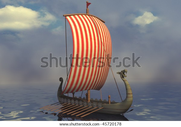 3d Render Viking Ship Stock Illustration 45720178 | Shutterstock