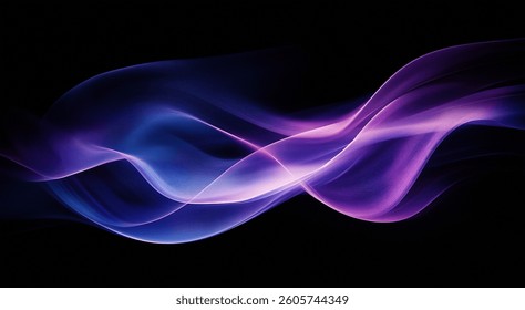 3d render wave style an abstract neon Light background. Bright purple violet pink lines glowing in ultraviolet light,geometric design modern sci-fi fantasy.