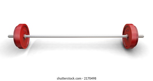 3D render of weightlifting weights