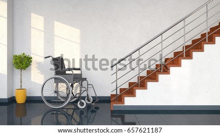 Similar – Image, Stock Photo Barrier free staircase