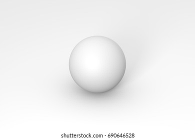 3d Render White Cardboard Like Orb Stock Illustration 690646528 ...