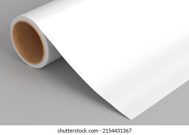 3d Render Wrapping Paper Roll Mockup With Space For Template