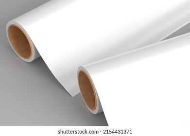 3d Render Wrapping Paper Roll Mockup With Space For Template