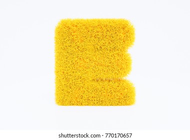 3d Render Yellow Furry Capital Letter Stock Illustration 770170657 ...