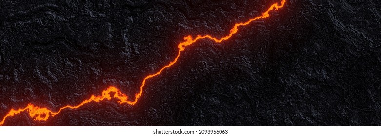 3D Rendered Abstract Lava Background. Volcanic Magma.