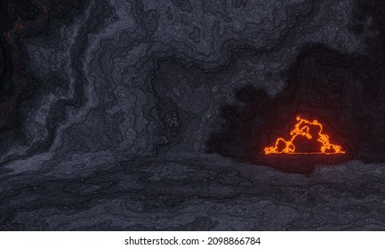 3D Rendered Abstract Lava Background. Volcanic Magma.