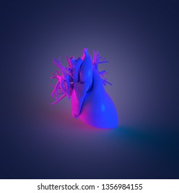 3d rendered abstract rendering of a heart