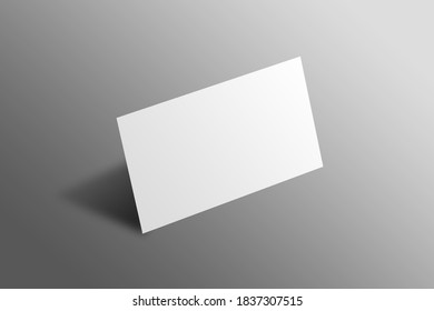 3d Rendered Business Card Single Side Blank Mockup