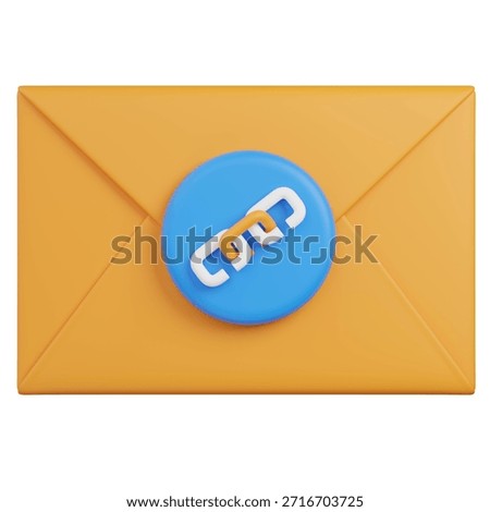 3D Rendered EMAIL Envelope with Hyperlink Icon
