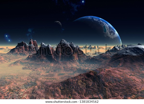 3D
Rendered Fantasy Alien Landscape - 3D
Illustration