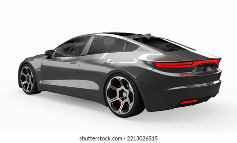 3d Rendered Fictional Car Illustration Of A Generic Sedan