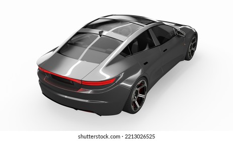 3d Rendered Fictional Car Illustration Of A Generic Sedan